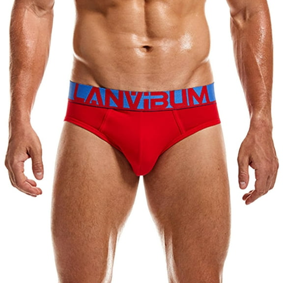 Aayomet Captain Underpants Total Support Pouch Men's Boxer Briefs Pack, X-Temp Cooling, Anti-Chafing, Moisture-Wicking Underwear, Trunks Available,Red L