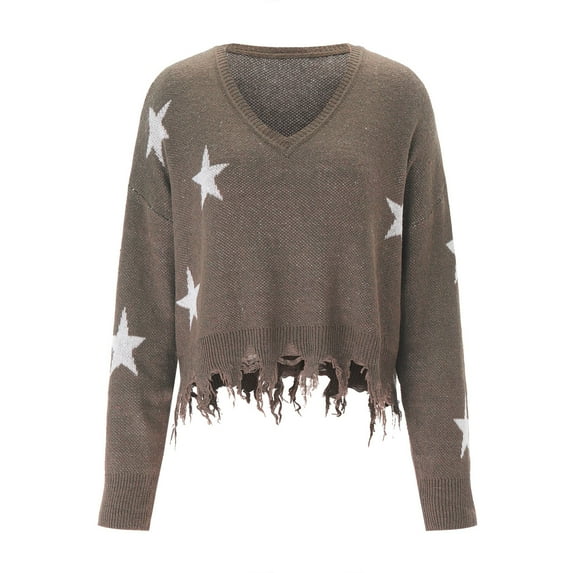 Aayomet Cardigan For Women Lightweight Women's Cropped Sweater Knit Long Sleeve Crewneck Soft Pullover Sweater Top,Khaki S