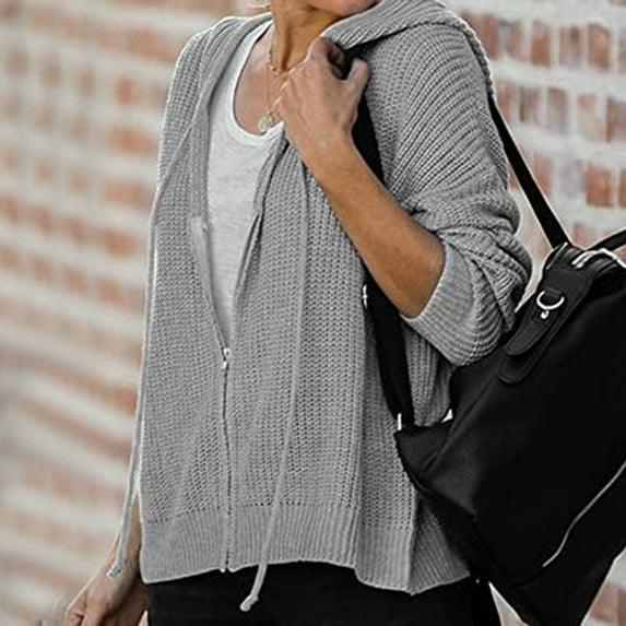 Aayomet Cardigan Sweaters For Women Lightweight Women's Open Front Knited Tassels Slash Loose Cardigan Crew Neck Speckled Fringe Sweater Outwear,Gray S-XXL