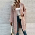thumbnail image 1 of Aayomet Cardigan Sweaters For Women Lightweight Women's Open Front Maxi Long Knitted Cardigan Solid Casual Loose Cable Sweater Coat Outwear,Pink S-XXL, 1 of 5