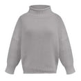 thumbnail image 1 of Aayomet Cardigan For Women Lightweight Women's Long Sleeve 1/4 Zip Pullover Sweaters Casual Striped Oversized V Neck Loose Slouchy Knit Jumper Tops,Gray XXL, 1 of 4