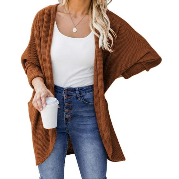 Aayomet Cardigan for Women 2023 Womens Cardigan Cable Knit Oversized Open Front Cardigan Sweaters,Coffee S-XXL