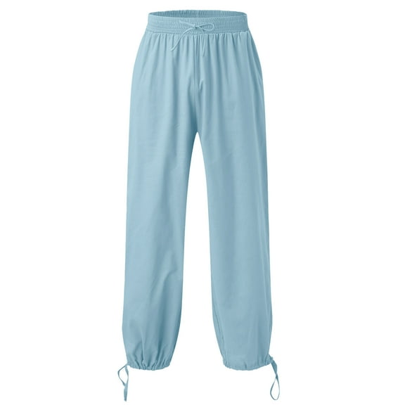 Aayomet Cargo Pants For Men Men's Jogger Sweatpants Zipper Pockets Breathable Running Gym Workout Mesh Pants Open Bottom,Light Blue M