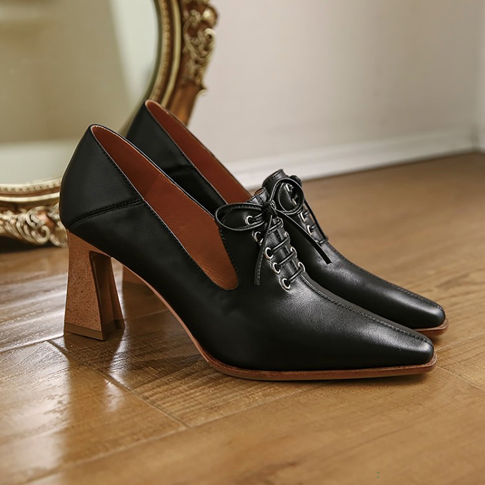 Dress Shoes Sexy Heel High Women French Heeled Shallow Pointed Head Low  Soft Leather Job Professional Single From Dahuacong, $30.57 | DHgate.Com