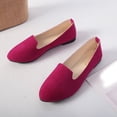 thumbnail image 1 of Aayomet Casual Shoes Women Wide Women Girls Solid Big Size Slip On Flat Shallow Comfort Casual Single Flat Wedge Womens Sandals,Hot Pink 7.5, 1 of 5