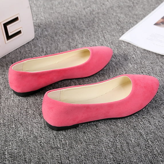 Aayomet Casual Shoes for Women Low Heel Comfort Women Girls Solid Big Size Slip On Flat Shallow Womens Lace up Shoes Casual,Pink 9.5