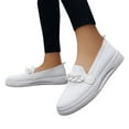 thumbnail image 1 of Aayomet Casual Tennis Shoes for Women with Arch Support Women Breathable Lace Up Shoes Casual Shoes Unisex Lightweight Work,White 6.5, 1 of 5
