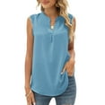 thumbnail image 1 of Aayomet Casual Tops For Women Crop Tops for Women Workout Cropped Tank Top High Neck Camisole Yoga Shirts Undershirts,Sky Blue XL, 1 of 5