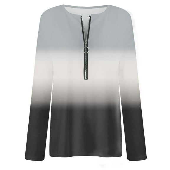 Aayomet Casual Tops For Women Women's Long Sleeve Shirts Pleated V Neck Casual Tunic Tops Comfy Fall Clothes,D S