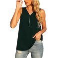 thumbnail image 1 of Aayomet Casual Tops For Women Women's Sleeveless Strappy Tank Square Neck Double Layer Workout Fitness Casual Basic Crop Tops,Green XL, 1 of 4