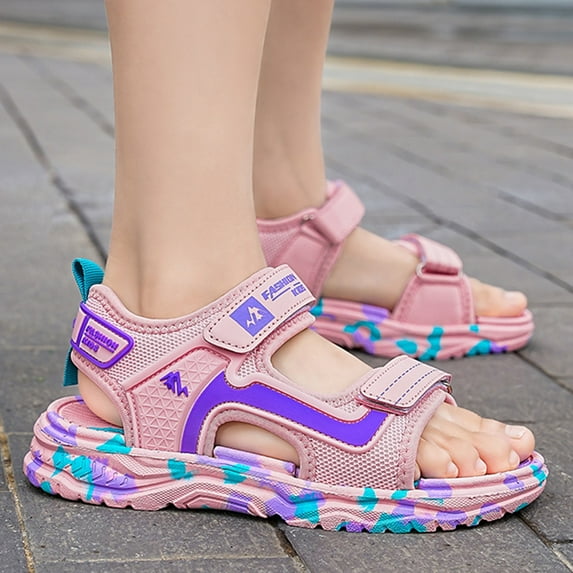 Aayomet Children Shoes Comfortable Soft Sole Lightweight Boys Snd Girls Casual Shoes Fashion Sandals Student Shower Slides Women,Pink 2.5