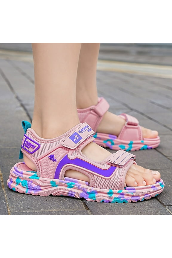 Children Shoes Comfortable Soft Sole Lightweight Boys Snd Girls Casual Shoes Fashion Sandals Student Shower Slides Women,Pink 3