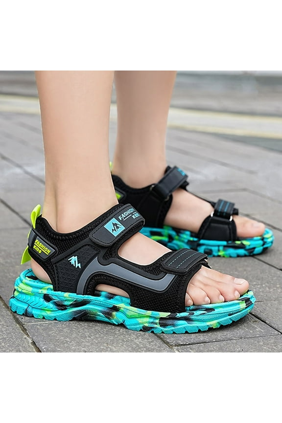 Children Shoes Comfortable Soft Sole Lightweight Boys Snd Girls Casual Shoes Fashion Sandals Student Shower Slides Women,Sky Blue 1