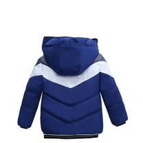 Aayomet Coat For Baby Boy Boy's Waterproof Ski Jacket Winter Warm Thick Snow Coat Windproof Kids Outdoor Hooded Snowboard Jackets,Blue 3-4 Years