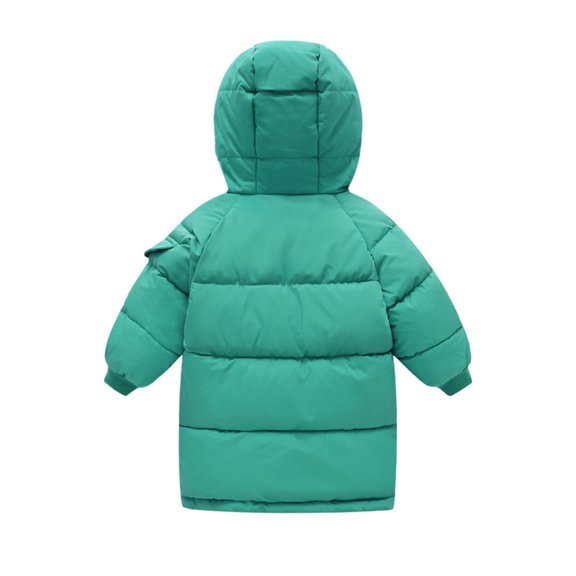 Aayomet Coat For Baby Boy Boys Quilted Waterproof Winter Coat Warm Thicken Puffer Jacket Parka with Hood,Green 4-5 Years