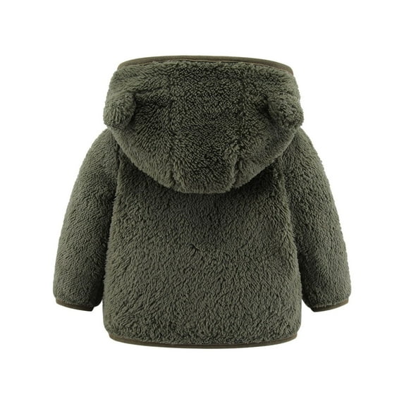 Aayomet Coat For Kids Boys Kids Winter Coats with Hooded Light Puffer Coat Warm Padded Jacket for Baby Boys Girls Toddler,Army Green 18-24 Months