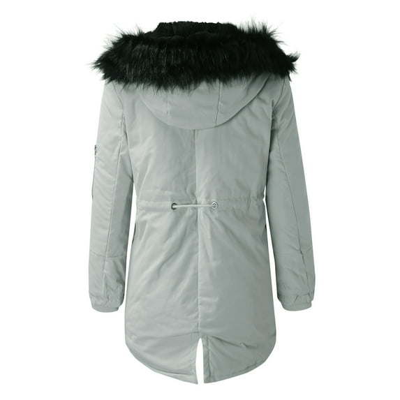Aayomet Coat Women Raincoat Women Waterproof Long Hooded Trench Coats Lined Windbreaker Travel Jacket,Gray L
