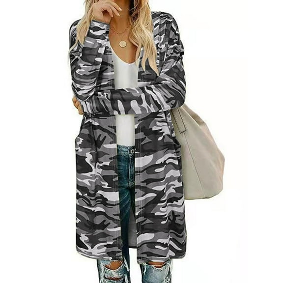 Aayomet Coat Women Women Wool Blend Pea Coat Camel Notched Collar Double Long Outerwear Jacket,Gray 3XL