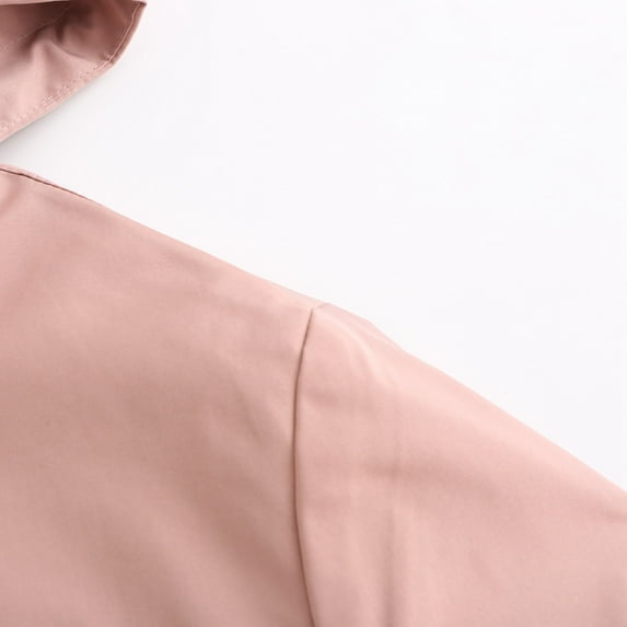 "Aayomet Coat Women Women's Double- Notched Lapel Midi Wool Blend Pea Coat Jackets,Pink S"