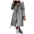 thumbnail image 1 of "Aayomet Coat Women Women's Padded Jacket, Ladies Long Thicken Parka Fur Vegan Down Winter Hooded Outwear Warm Overcoat,Gray XXL", 1 of 5