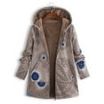 thumbnail image 1 of Aayomet Coat Women Women's Teddy Bear Oversized-Fit Lapel Jacket,Gray 3XL, 1 of 4