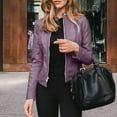thumbnail image 1 of Aayomet Coats For Women Fashion Women's Trench Coat Double- Classic Lapel Overcoat Belted Slim Outerwear Coat with Detachable Hood,Purple XL, 1 of 4