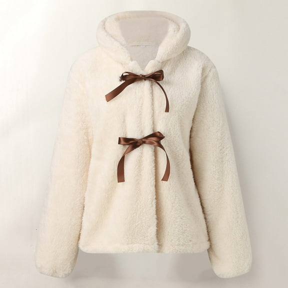 Aayomet Coats For Women Women Elegant Notched Collar Double Wool Blend Over Coat,White XL