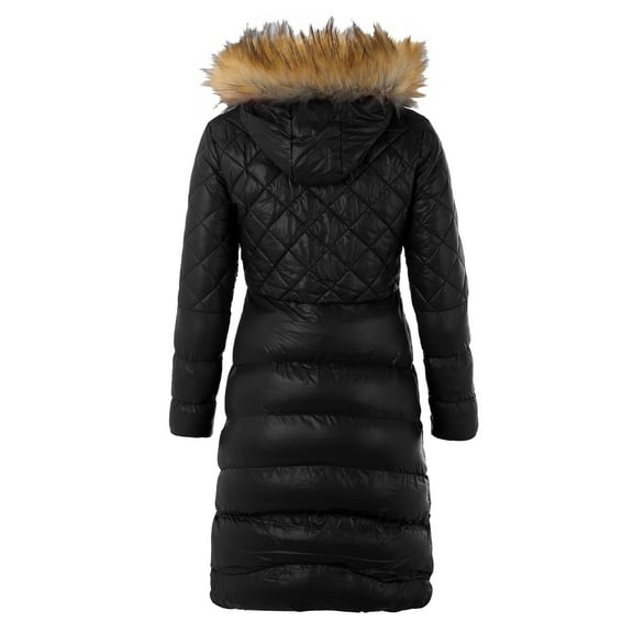"Aayomet Coats For Women Women's Double- Notched Lapel Midi Wool Blend Pea Coat Jackets,Black L"