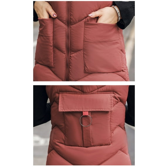 Aayomet Coats for Women 2023 Women's Elegant Solid Color Mid-Length Thicken Warm Wool Blend Coat,Orange XXL