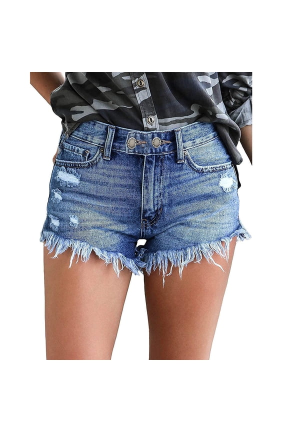 Comfy Shorts For Women Women Cut Off Low Waist Denim Jeans Shorts Mini Hot Pants Blue,XL