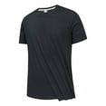 thumbnail image 1 of Aayomet Compression Shirts For Men Cotton Covered Polyester T Shirt Men'S Round Neck Solid Color Versatile Loose Fitting Quick,Black 3X-Large, 1 of 4
