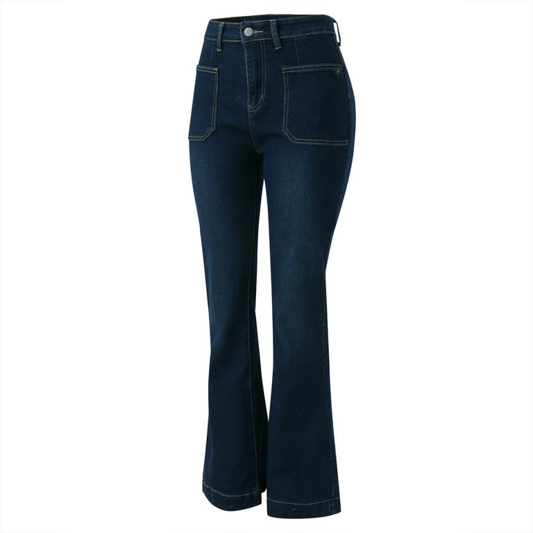 Aayomet Control Too Pants Women Jeans High Waisted Classic Flared