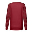 thumbnail image 1 of Aayomet Crewneck Sweatshirts For Women Women's Long Sleeve Sweatshirts Color Block Crewneck Sweaters Tunic Tops,Red XL, 1 of 4