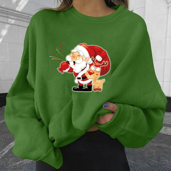 Aayomet Crewneck Sweatshirts For Women Women's Women Quarter Zip Casual Pullovers Lightweight Sweatshirts with Pockets,Green XXL