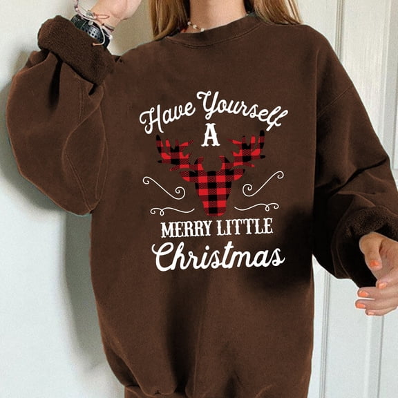 Aayomet Crewneck Sweatshirts for Women Women's Casual Hoodies Long Sleeve Lightweight Pullover Sweatshirt Tops Fall Clothes 2023,Brown S-XXL