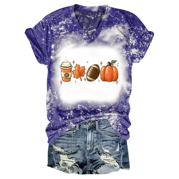 Aayomet Crop Tops For Women Women's Basic V Neck Short Sleeve T Shirts Summer Tops Casual,Blue S