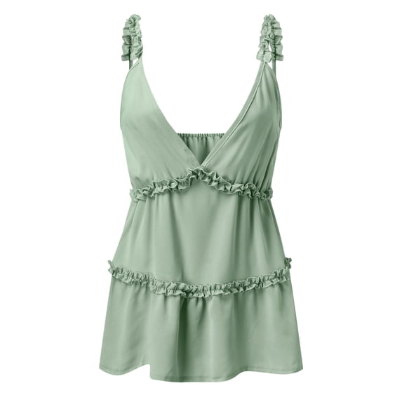 Aayomet Crop Tops For Women Women's High Neck Crop Tops Basic Racer Back Cropped Tank Sleeveless Shirts,Green L