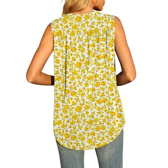 Aayomet Cute Tops For Women Summer Trim Sleeveless Cami Tank Tops Dressy Camisole,Yellow XL