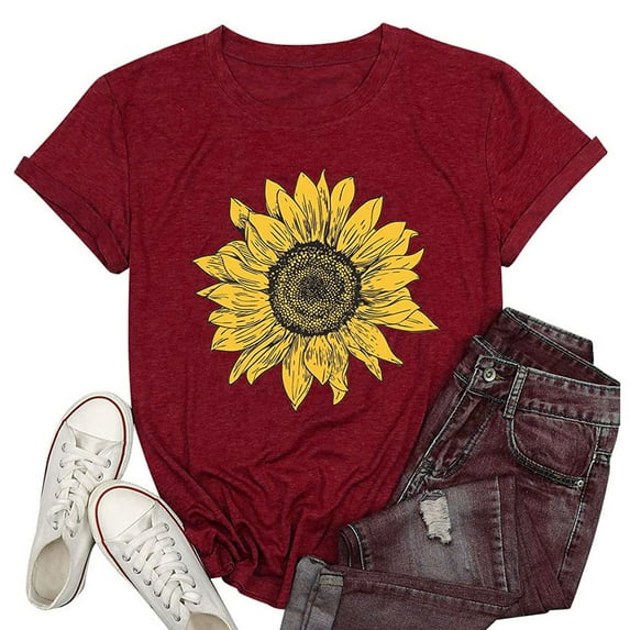 Aayomet Cute Tops For Women Womens 2023 Summer Casual T-Shirts V Neck Petal Short Sleeve Tops Loose Comfy Blouse Lightweight Cute,Red S