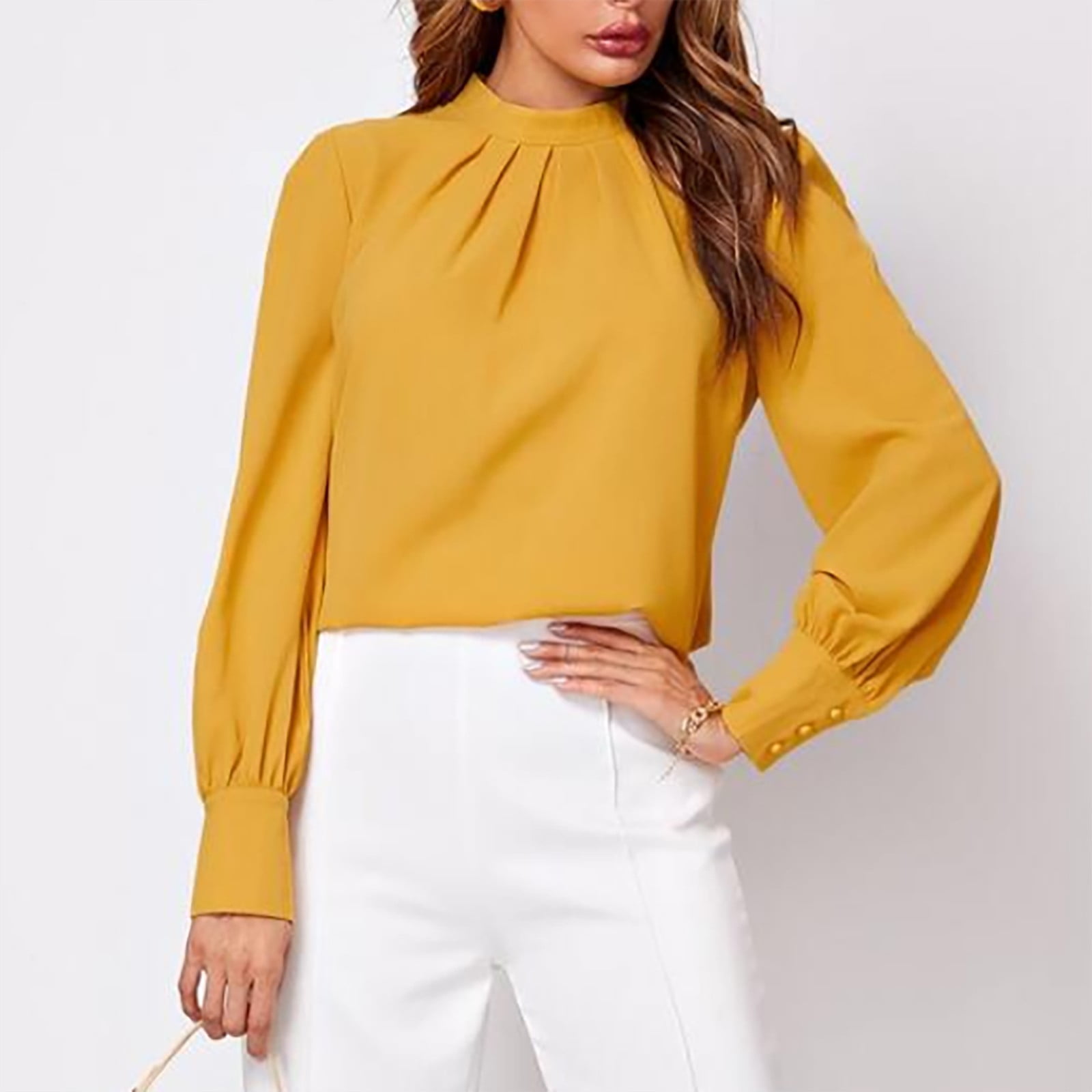Cute yellow blouses on sale