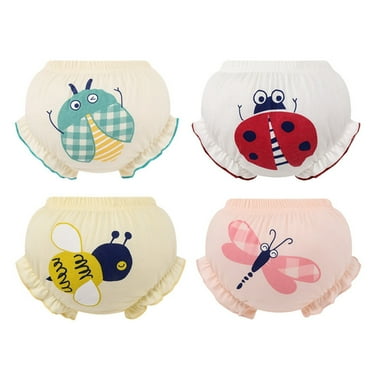 Aayomet Diaper Cover - Baby Bloomers Cute Diaper Covers for Toddler Girls Underwear (Yellow,2-3 Years)