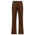 thumbnail image 1 of Aayomet Dress Pants Women Women Solid Color Jeans Sagging Loose Slim Waist Straight Pants Women's Casual Formal Pants for Women,Brown S, 1 of 3