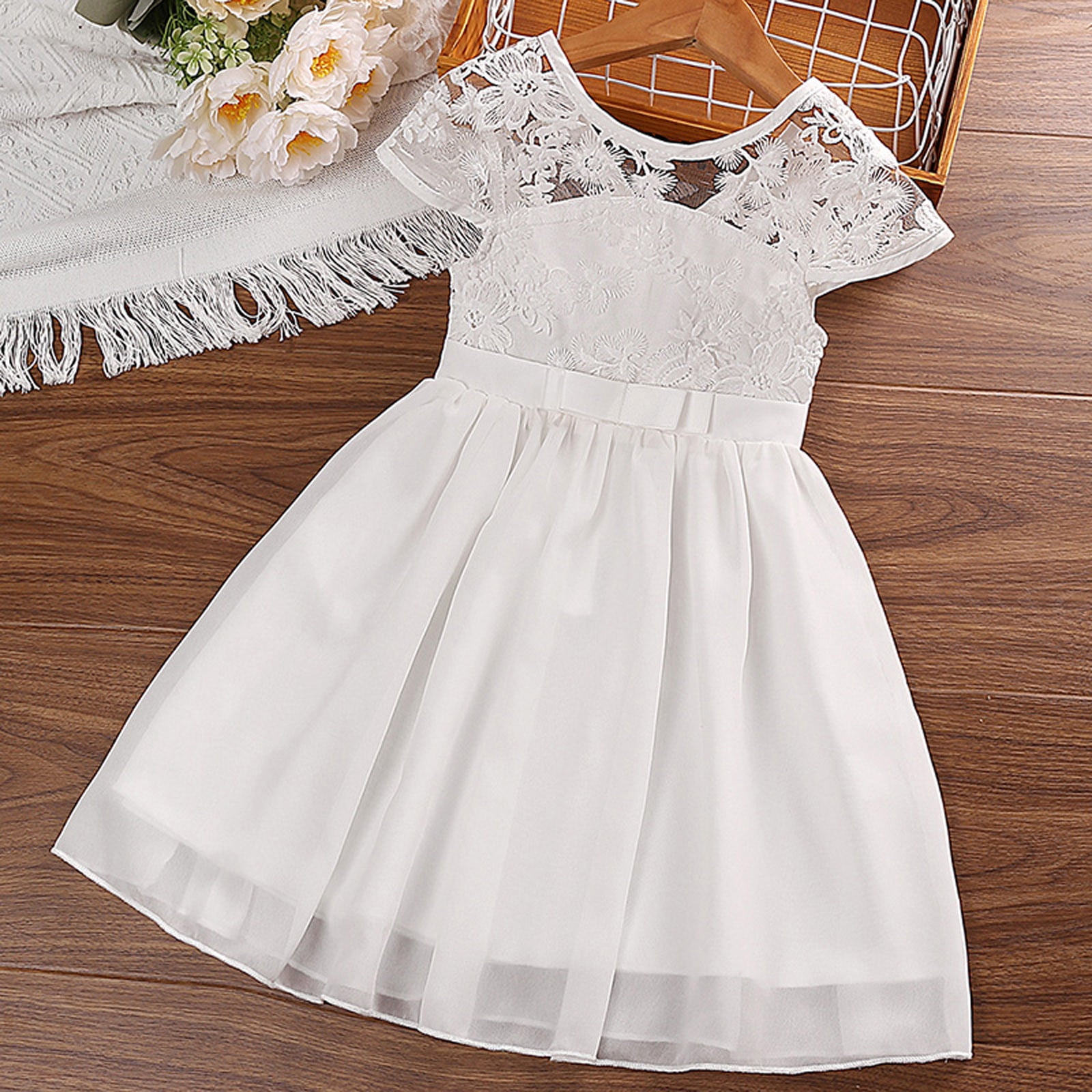 Aayomet Dresses For Girls Kids Long Girls Dress Long Sleeve Solid