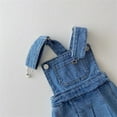 thumbnail image 1 of Aayomet Dresses For Girls Summer Girls' Denim Overall Dress With Pleated Dress For Ages 6 Months To 6 Years Toddler Girl Baby,Light Blue 4-5 Years, 1 of 3