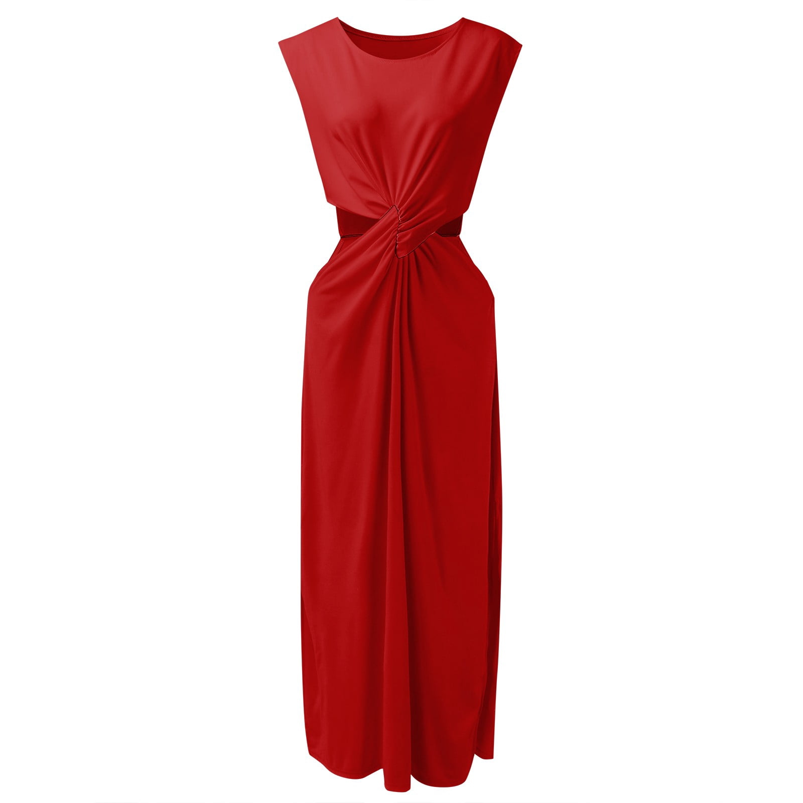 white christmas dresses Summer Dream Black Side Cut Out Print Maxi Dress main image 1
