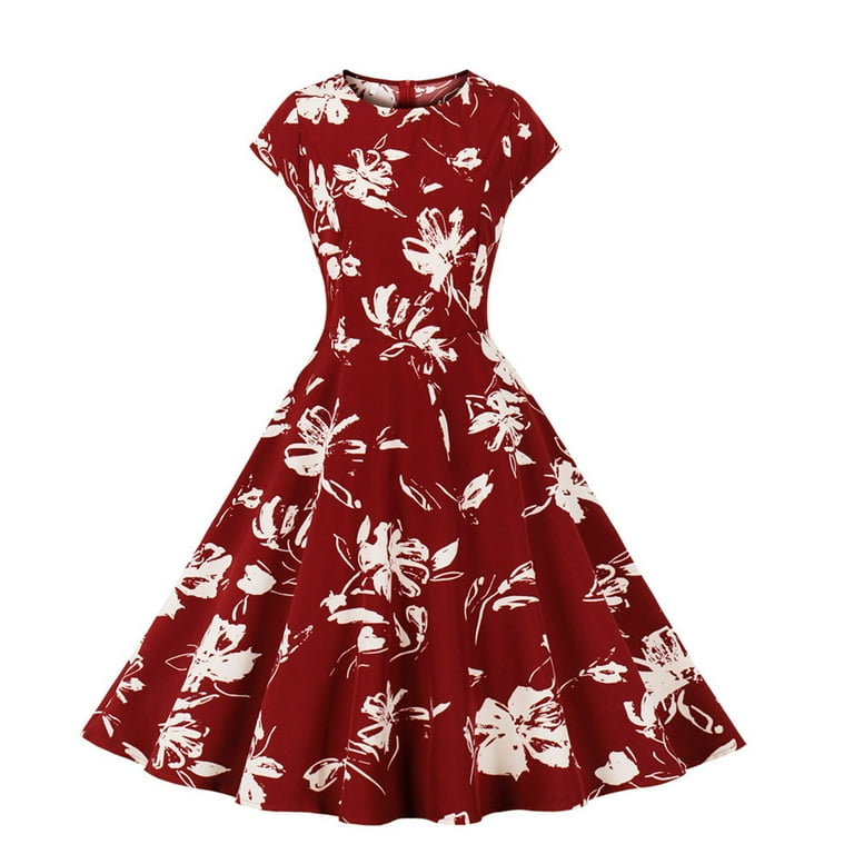 Aayomet Dresses for Women 2023 Women Vintage Halter Dress 1950s