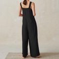 thumbnail image 1 of Aayomet Dressy Jumpsuits For Women Women V Neck Backless Jumpsuit Sleeveless Clubwear Pocket Playsuit Romper,Black XXL, 1 of 4