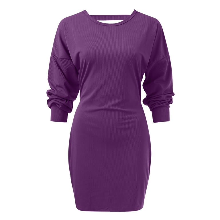 Turtleneck Purple Dress Sweater Cashmere Turtleneck Mini Sweater