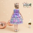 thumbnail image 1 of Aayomet Flower Girl Dress Girls Dress Unicorn Printed Casual Party Twirly Dress for Kids,Purple 3-4 Years, 1 of 5