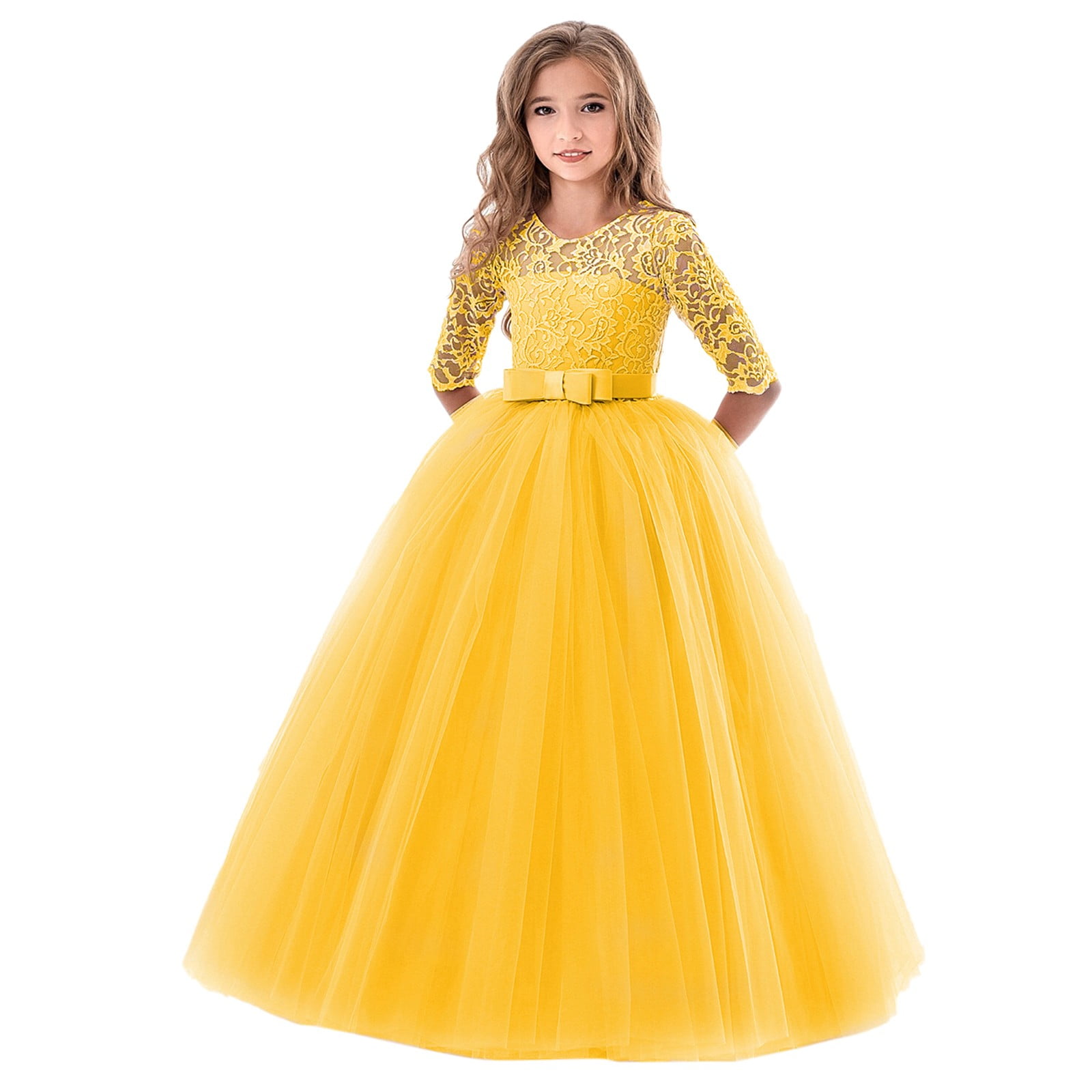 Stunning V-Neck Backless Layered Yellow Formal Dress - Xdressy